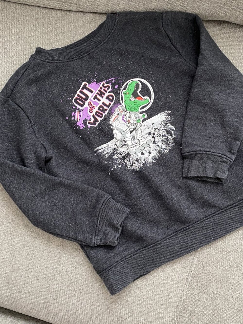 Cat & Jack Gray Fleece Lined Sweatshirt 4/5